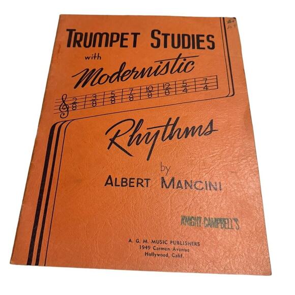 Sheet Music Rubank Advanced Method Cornet Trumpet Volume 1 Modernistic Rhythms - Picture 3 of 11